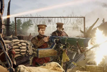 Imagem de Over The Top: WWI na Steam, com clima de guerra em grande escala