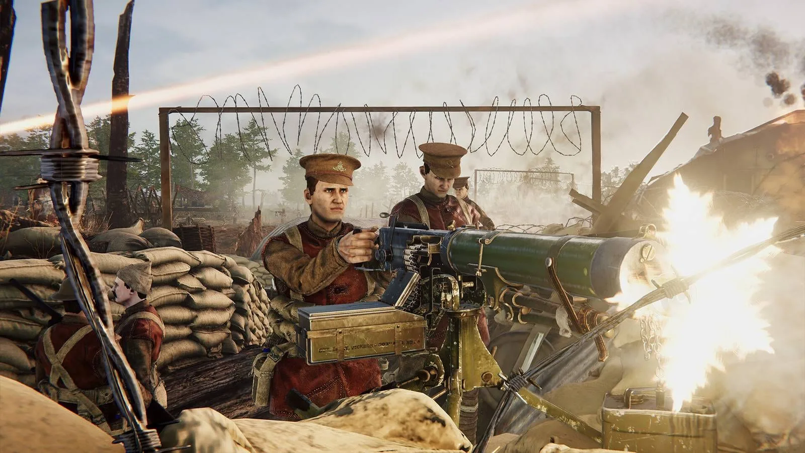 Imagem de Over The Top: WWI na Steam, com clima de guerra em grande escala