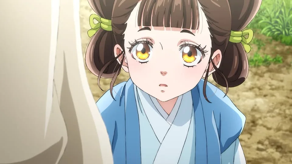 Imagem oficial do anime Shozen mostrando os cinco personagens principais ao fundo com o título da série