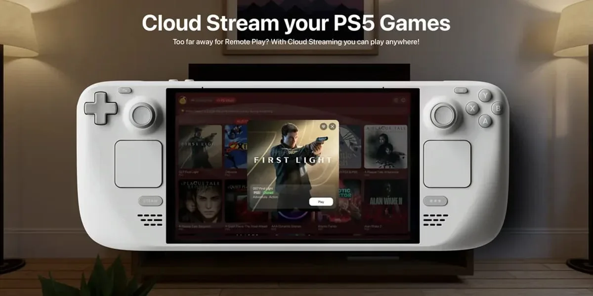 Imagem promocional de Asobi: Remote Play em Steam Deck e Steam Machine