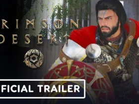Imagem promocional de Crimson Desert divulgada na Steam
