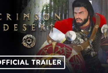 Imagem promocional de Crimson Desert divulgada na Steam