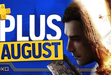 Logo do PlayStation Plus em fundo preto