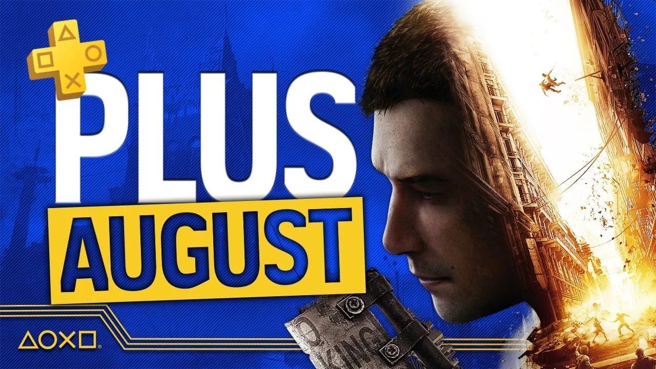 Logo do PlayStation Plus em fundo preto