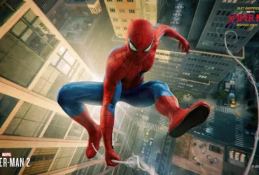 Marvel’s Spider-Man 2 com traje Fresh Start Suit ajustado no PS5