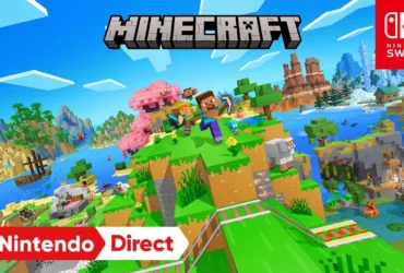 Minecraft rodando no Nintendo Switch 2 com gráficos vibrantes