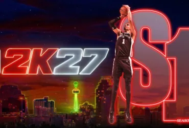 Tela do trailer de NBA 2K27 com referência visual a GTA 6