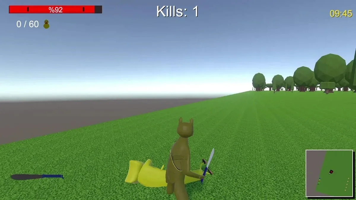 Imagem de TomyTrouble com um urso armado em combate