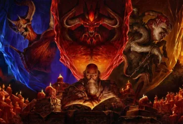Key art de Diablo 4 Season of Hell's Legacy com visual sombrio da nova temporada
