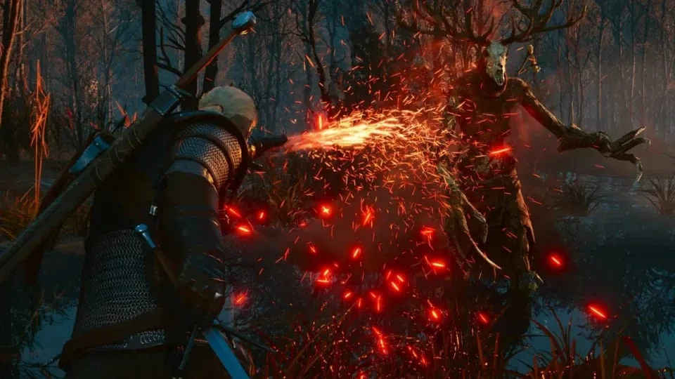The Witcher 3 Remastered em arte de divulgação da atualização para consoles
