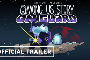 Thumbnail do trailer oficial de Among Us Story: On Guard no YouTube